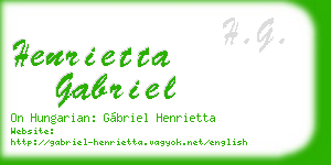 henrietta gabriel business card
